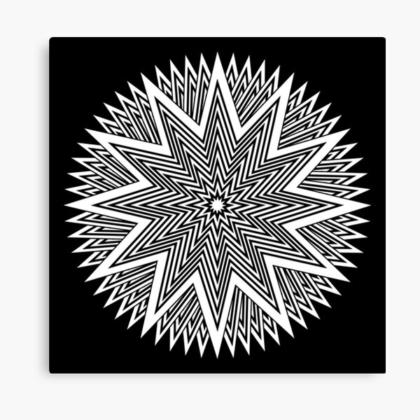 Black and White Minimalist Star Canvas Print