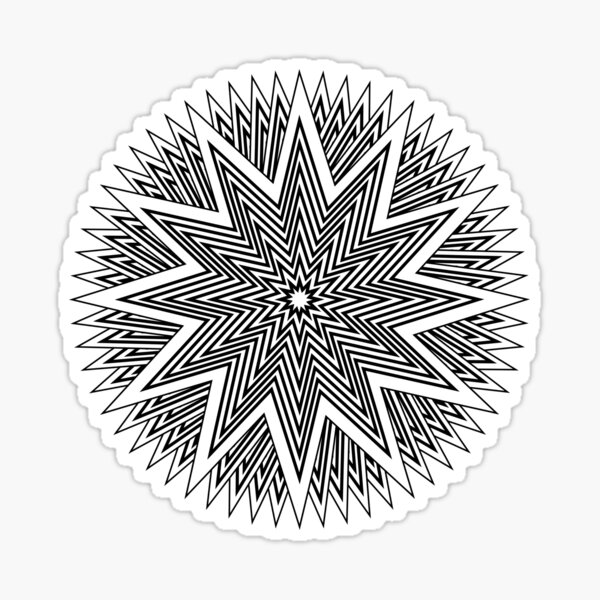 Black and White Minimalist Star Sticker