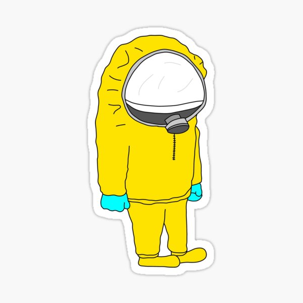 Hazmat Suit Meme Sticker by LowDownGraphics.