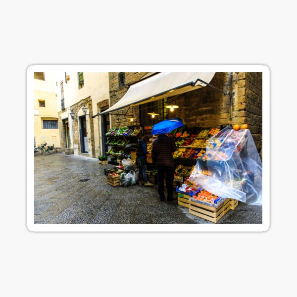 Vista previa del artículo con la obra «Mercado de frutas y verduras al aire libre», diseñado y vendido por bengraham.