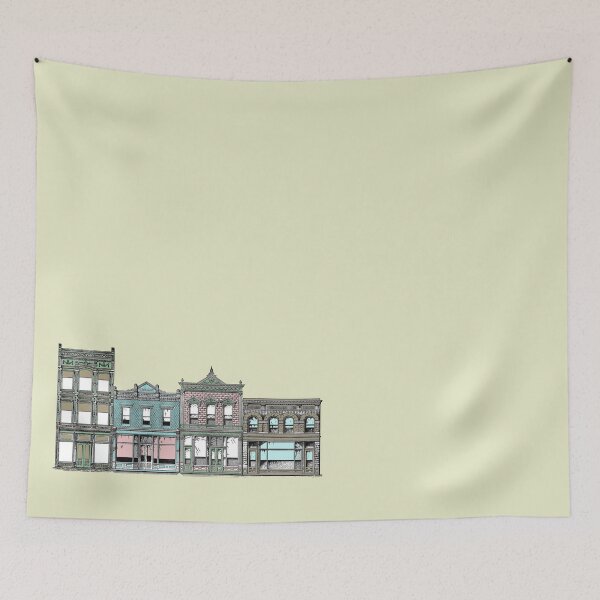 Item preview, Painted Lady Townscape designed and sold by LochNestFarm.