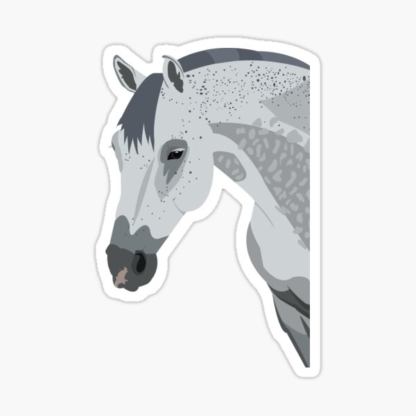 Dapple Grey Horse Sticker