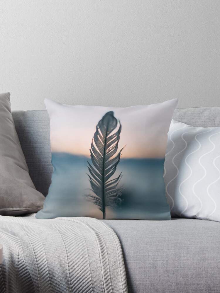 Feather design best sale throw pillows