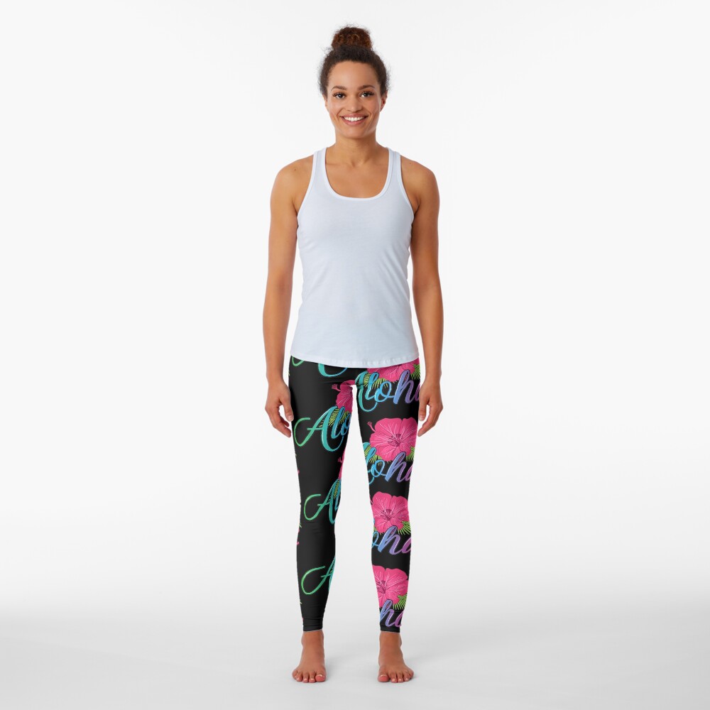 Aloha Hawaii from the island - Feel the Aloha Flower Spirit! T-Shirt Leggings