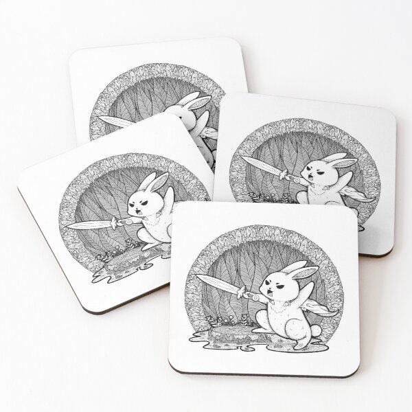 Item preview, Warrior Bunny Illustration designed and sold by ZaryaKiqo.