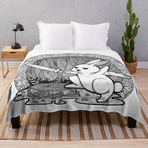 Item preview, Warrior Bunny Illustration designed and sold by ZaryaKiqo.