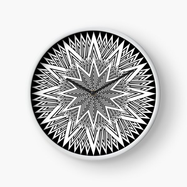 Monochrome Mandala Clock