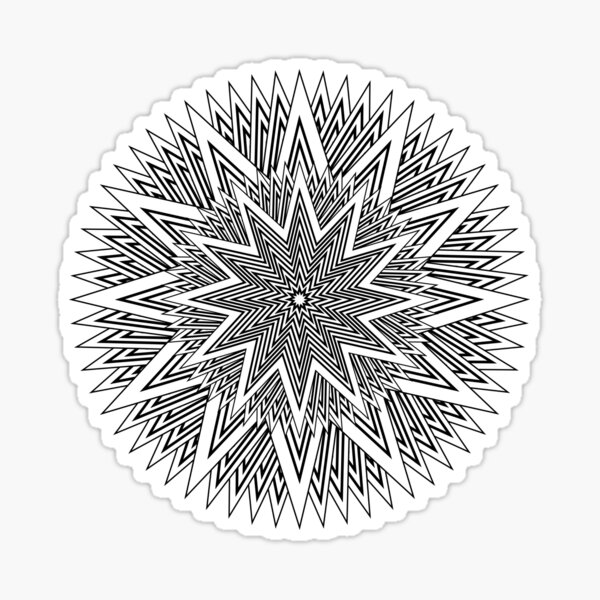 Monochrome Mandala Sticker