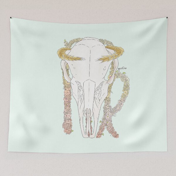 Item preview, Virgo Skull - Black Outline designed and sold by Qur0w.