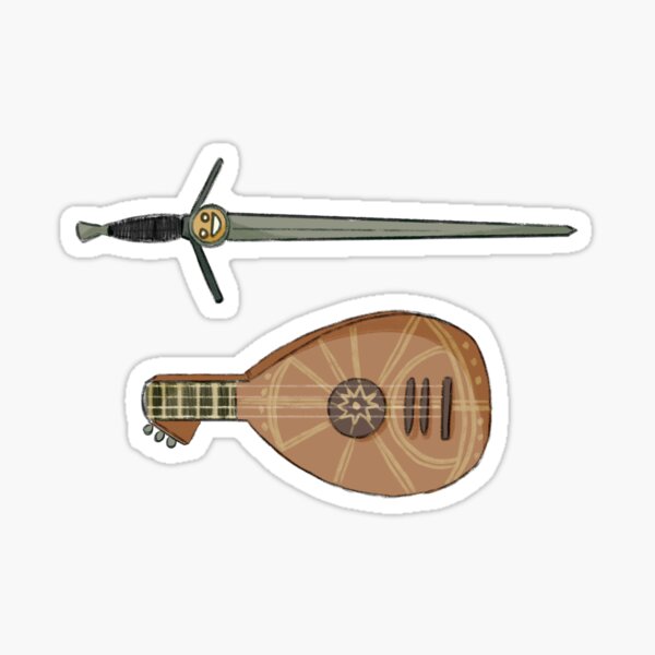 Lute and Sword Sticker
