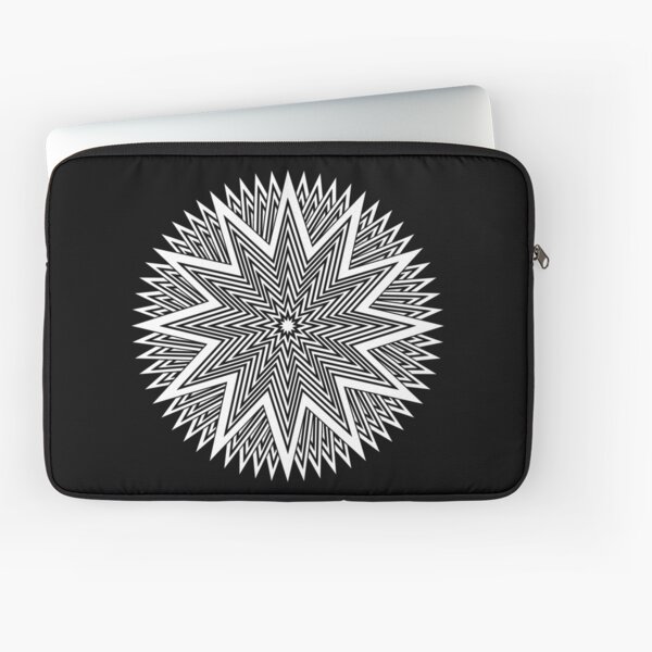 Black and White Minimalist Star Laptop Sleeve