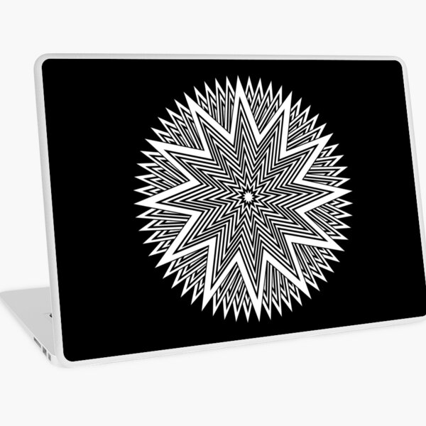 Black and White Minimalist Star Laptop Skin
