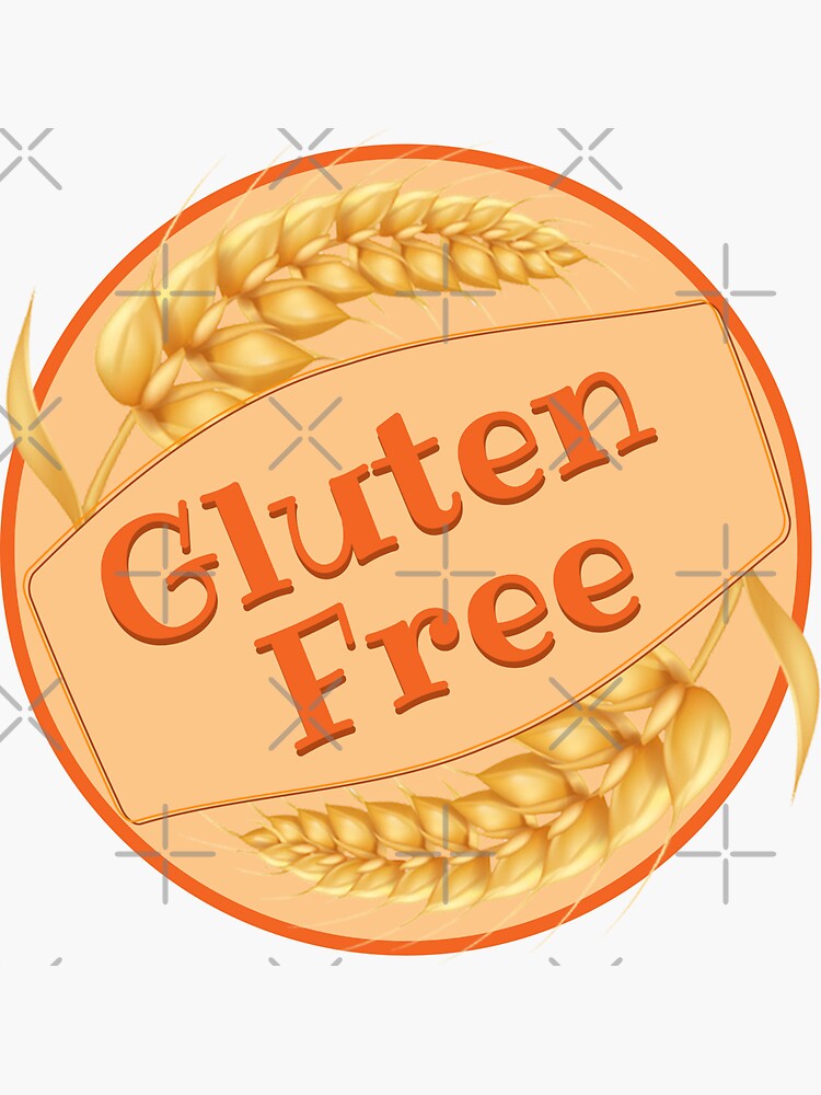 “Gluten free sticker” Sticker for Sale by Ghetto-Goodness | Redbubble