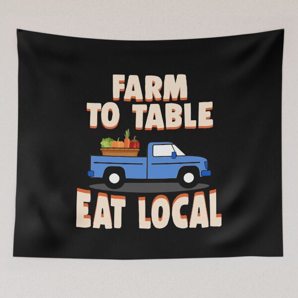 Item preview, farm to table eat local local vegetables fresh eco designed and sold by redshirtz.