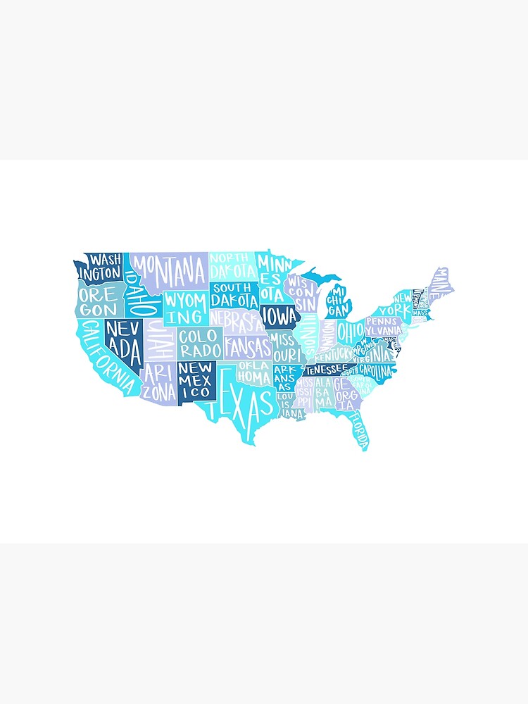 "USA cute map" Art Print for Sale by annielinnart | Redbubble