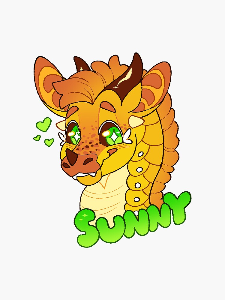 "Wings Of Fire WOF Sunny" Sticker by magikitty Redbubble