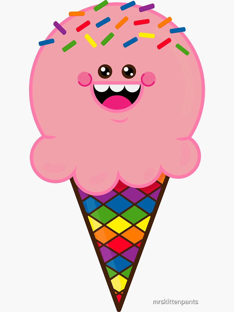 "Ice Cream Pride" Sticker for Sale by mrskittenpants Redbubble