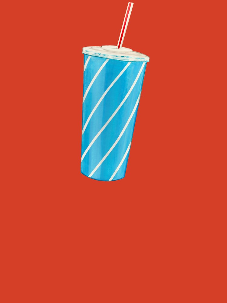 Soda Cup Pattern - Blue | Kids T-Shirt