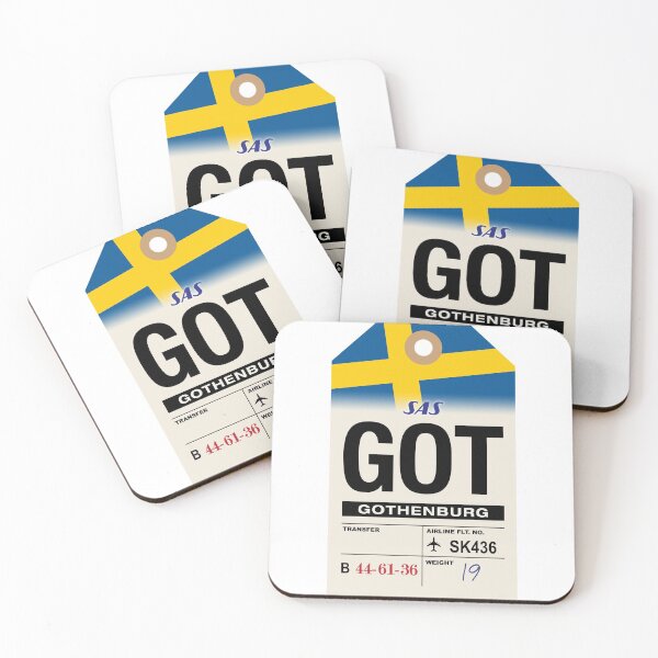 Item preview, Gothenburg (GOT) Sweden Airline Luggage Tag designed and sold by travelwitheric.