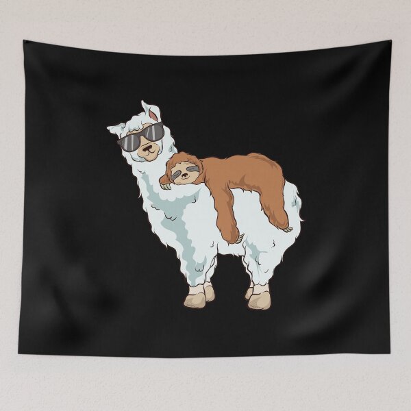 Item preview, Cute & Funny Sloth Riding Llama designed and sold by perfectpresents.