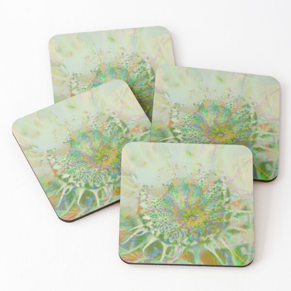 Floral abstraction Coasters (Set of 4)