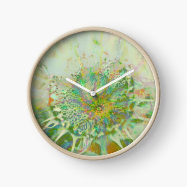 Floral abstraction Clock