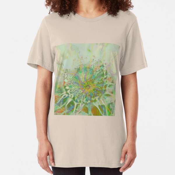 Floral abstraction Slim Fit T-Shirt