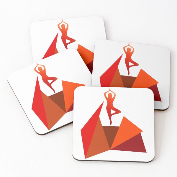 Item preview, Yoga wellness meditation triangles graphic design red designed and sold by BrunoWeicker.
