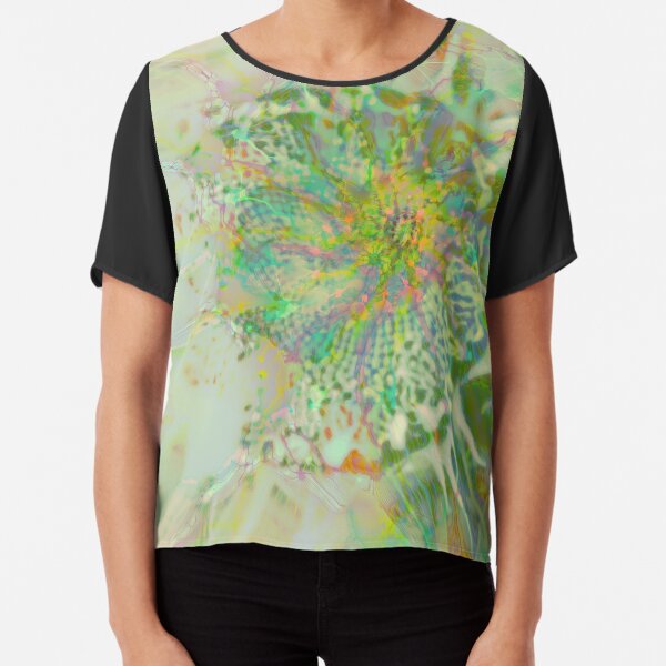 Floral abstraction Chiffon Top