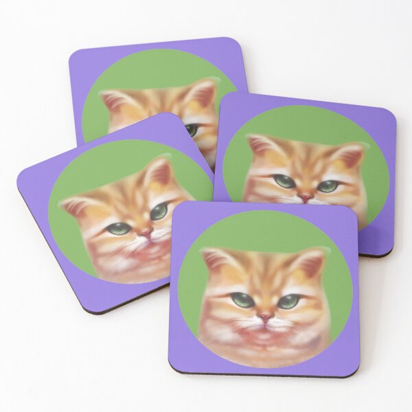 Item preview, Stylized Orange Cat/Kitten Portrait Painting designed and sold by hydrangelic.