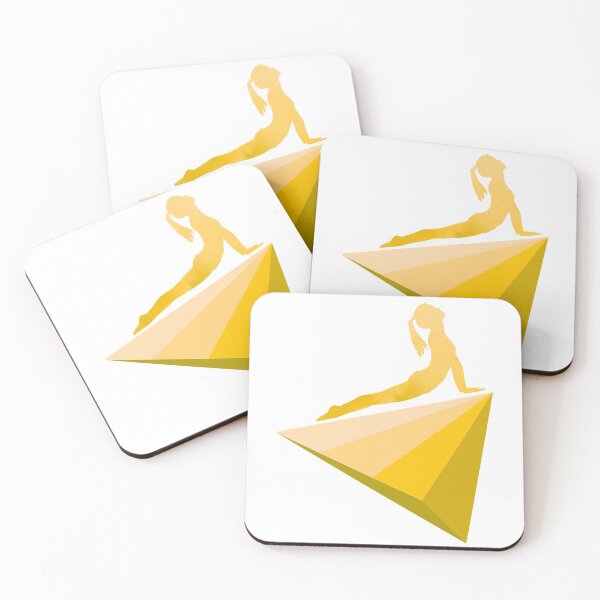 Item preview, Yoga cobra wellness meditation triangles graphic design yellow designed and sold by BrunoWeicker.