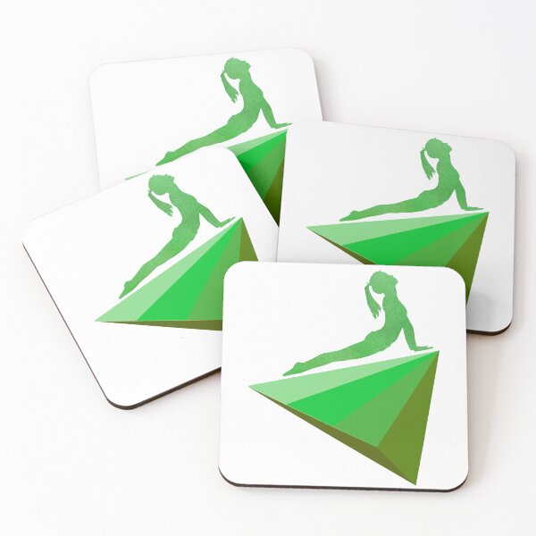 Item preview, Yoga cobra wellness meditation triangles graphic design green designed and sold by BrunoWeicker.