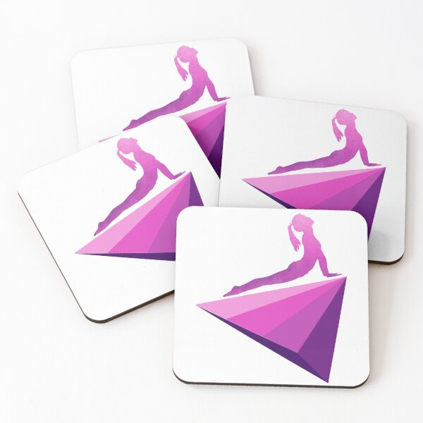 Item preview, Yoga cobra wellness meditation triangles graphic design purple designed and sold by BrunoWeicker.