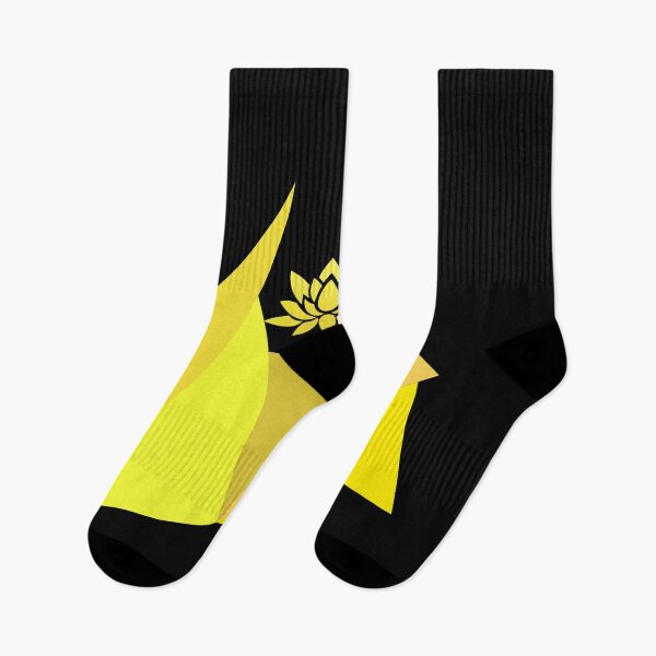 Item preview, Meditation yoga wellness pilates lotus flower triangles in yellow designed and sold by BrunoWeicker.
