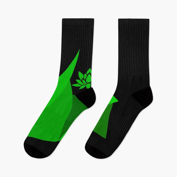 Item preview, Meditation yoga wellness pilates lotus flower triangles in green designed and sold by BrunoWeicker.