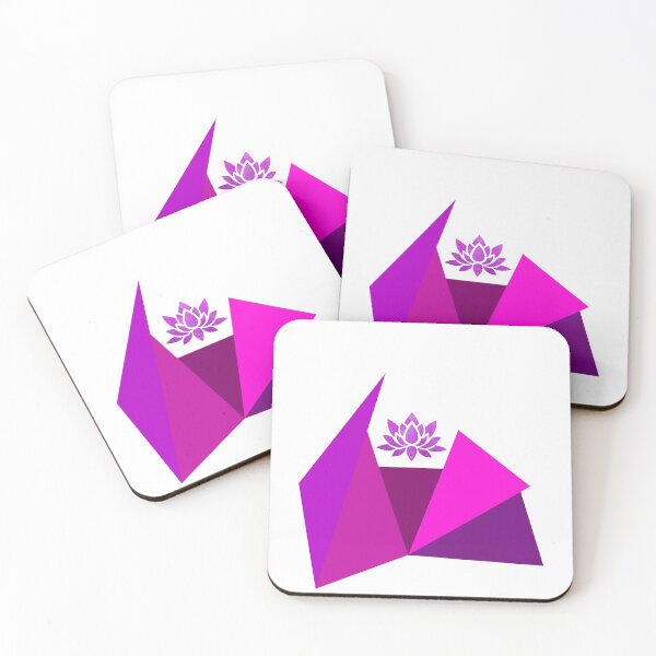 Item preview, Meditation yoga wellness pilates lotus flower triangles in purple designed and sold by BrunoWeicker.