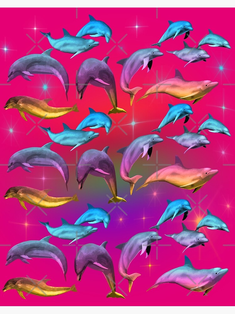 Starry Night Pink Dolphin Miami Dolphins Wall Decor Nusery Decor