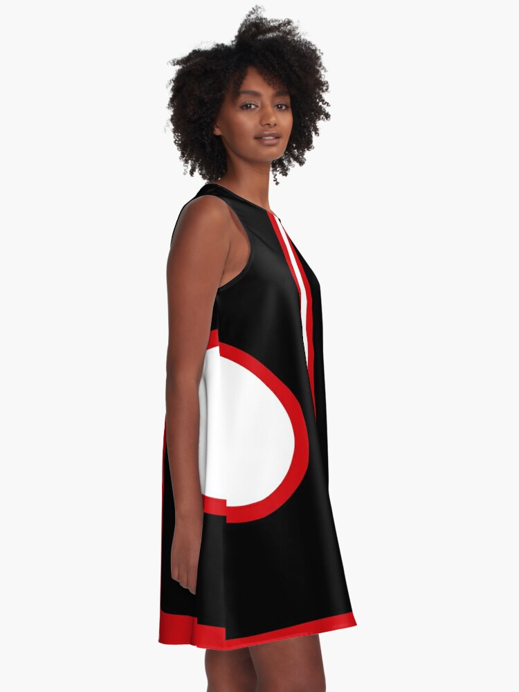 Alternate view of Sixties Mod Red , Black and White A-Line Dress