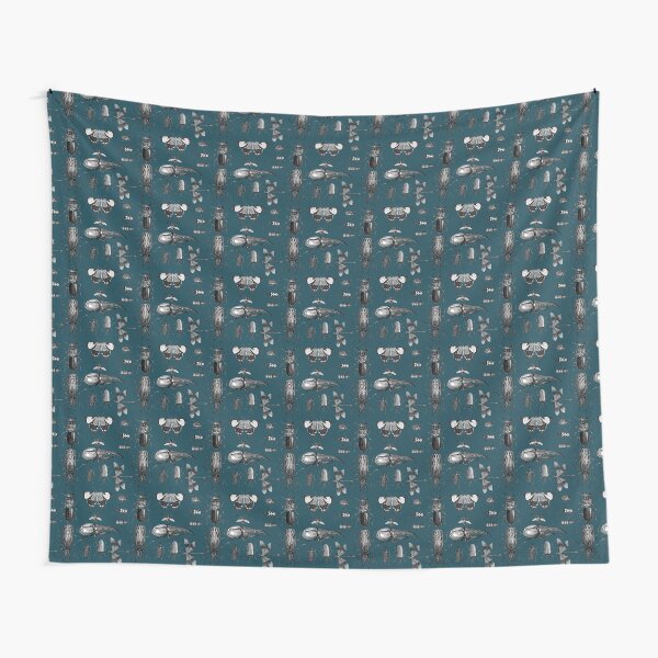Creepy Crawly Petrol Tapestry