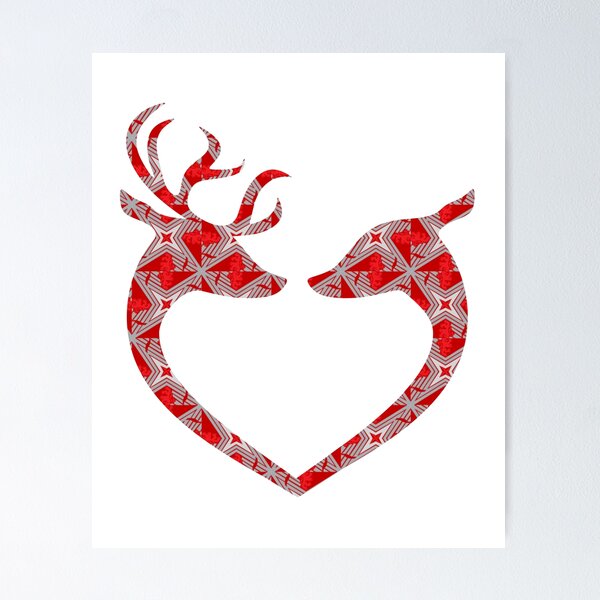 Item preview, Animal couple/heart. (Deer) designed and sold by RonaldKitama.