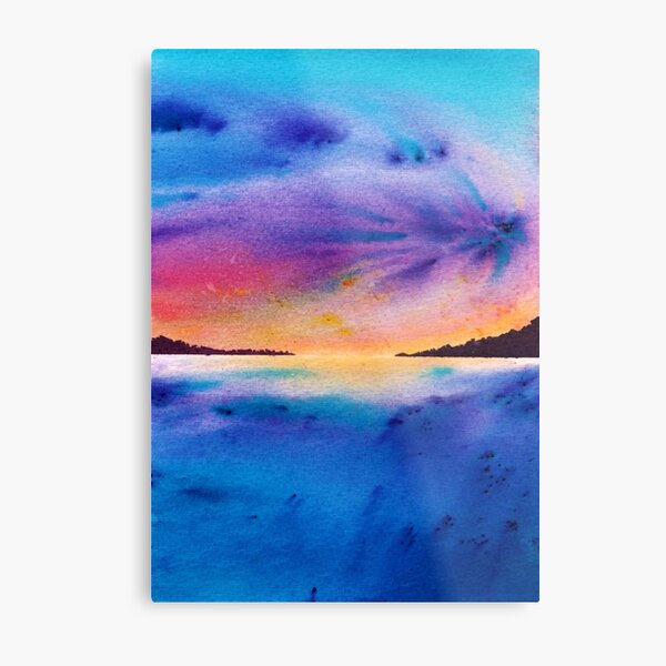 Dramatic Landcape With A Stormy Sky Metal Print