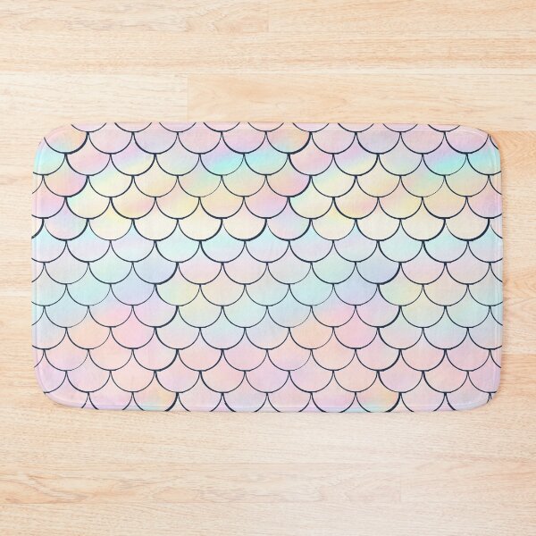 Item preview, Light Colors Mermaid Fish Tiles Pattern designed and sold by TeamManja.