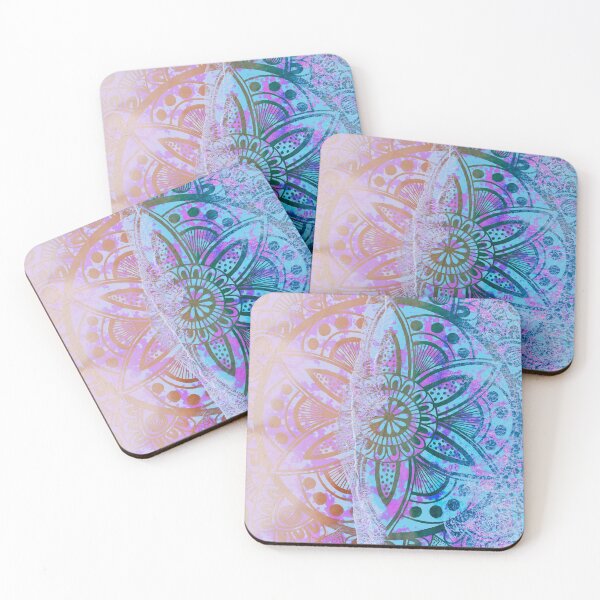 Item preview, Ocean pink and blue mandala  designed and sold by SassieDesign.