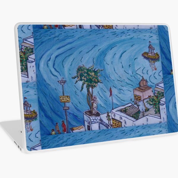 Pretty postcard of lake Pushkar, Rajasthan, India Laptop Skin