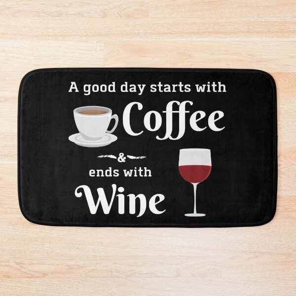 Item preview, A good day starts with coffee and ends with wine, coffee shirt, wine shirt designed and sold by Yurii Novosad.