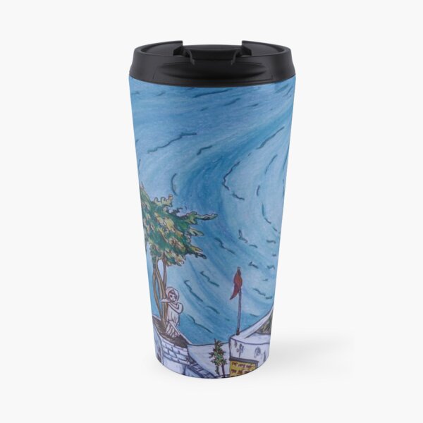 Pretty postcard of lake Pushkar, Rajasthan, India Travel Mug
