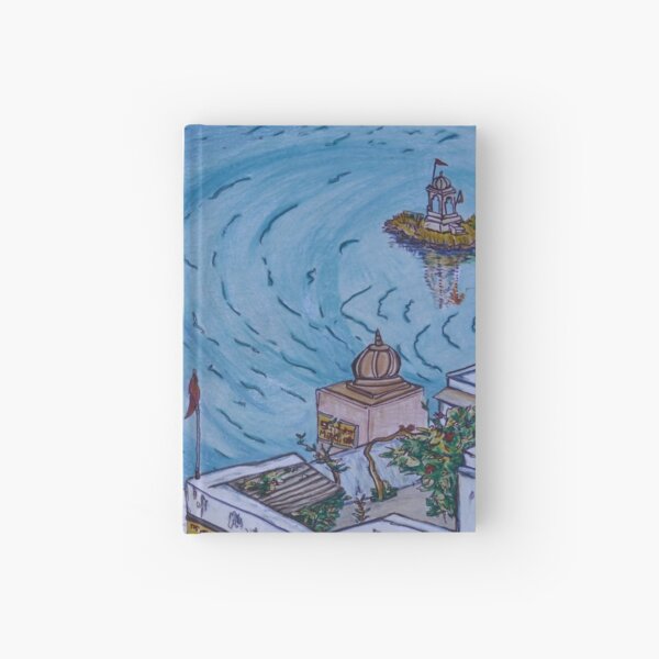 Pretty postcard of lake Pushkar, Rajasthan, India Hardcover Journal