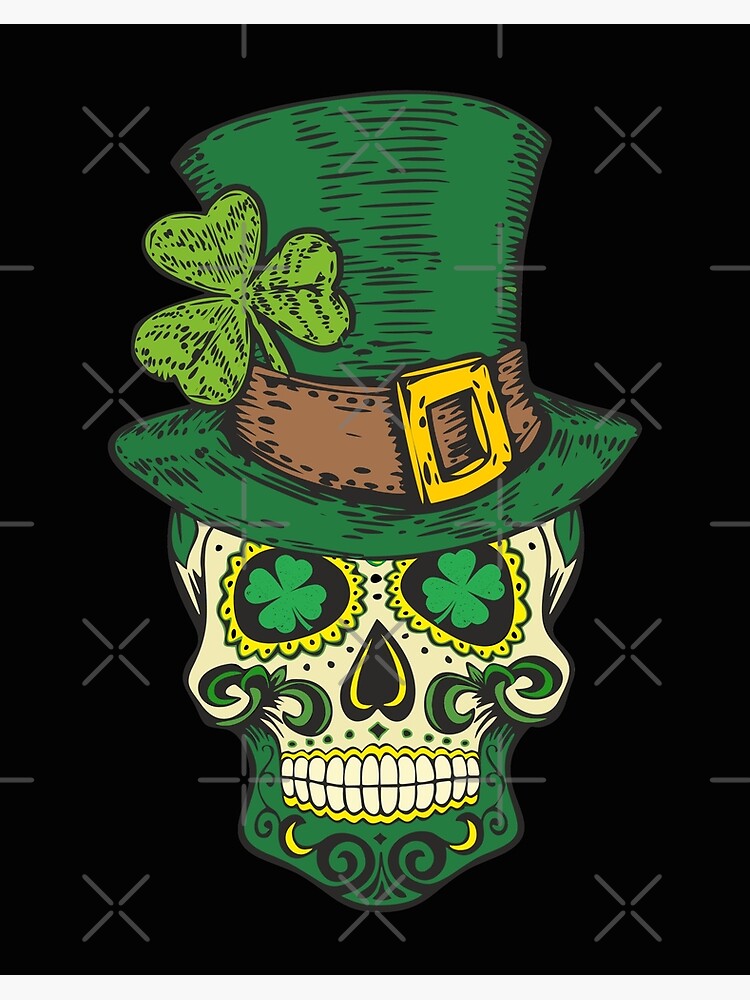 Sugar Skull Saint Patricks Day PNG