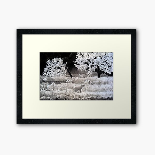 Winter Sheep in Ibiza Framed Art Print