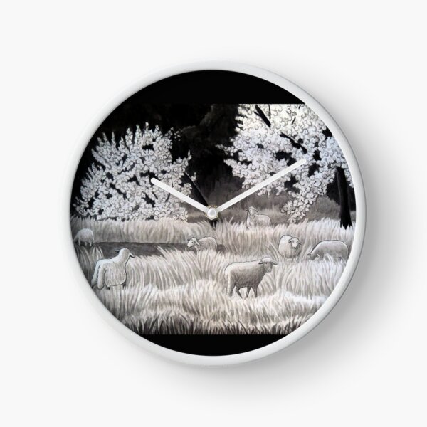 Winter Sheep in Ibiza Clock
